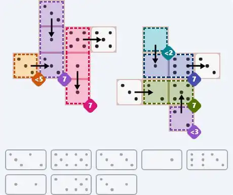 NYT Pips April 24, 2026 medium puzzle full solution grid with completed hints