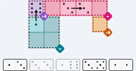 Pips hint for April 25, 2026 – easy level puzzle grid showing key first steps and strategy