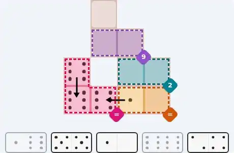 Pips hint for April 26, 2026 – easy level puzzle grid showing key first steps and strategy