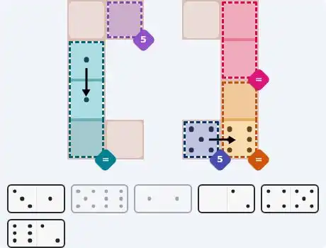 Pips hint for April 28, 2026 – easy level puzzle grid showing key first steps and strategy