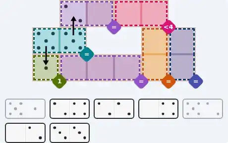 Pips hint for April 28, 2026 – medium level puzzle grid highlighting important moves and hints