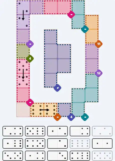 Pips hint for April 3, 2026 – hard level puzzle grid with critical first placements and strategy