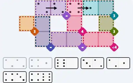 Pips hint for April 5, 2026 – medium level puzzle grid highlighting important moves and hints