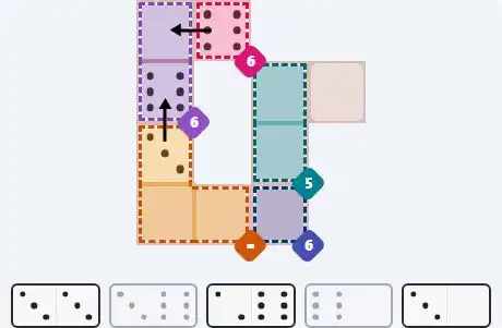 Pips hint for April 6, 2026 – easy level puzzle grid showing key first steps and strategy