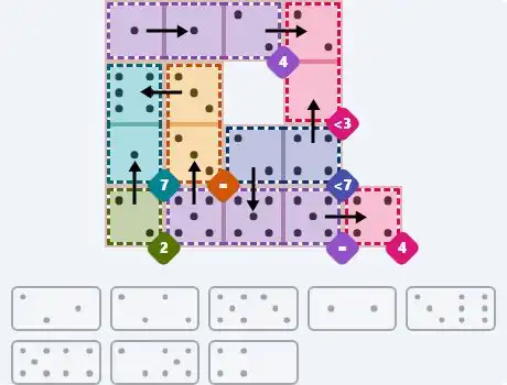 NYT Pips April 7, 2026 medium puzzle full solution grid with completed hints