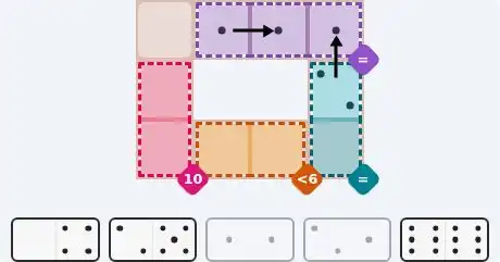 Pips hint for May 1, 2026 – easy level puzzle grid showing key first steps and strategy