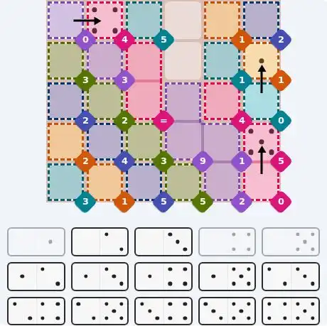 Pips hint for May 1, 2026 – hard level puzzle grid with critical first placements and strategy