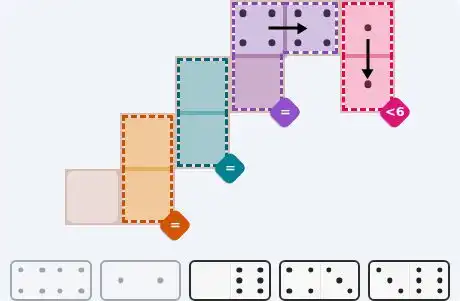 Pips hint for May 2, 2026 – easy level puzzle grid showing key first steps and strategy