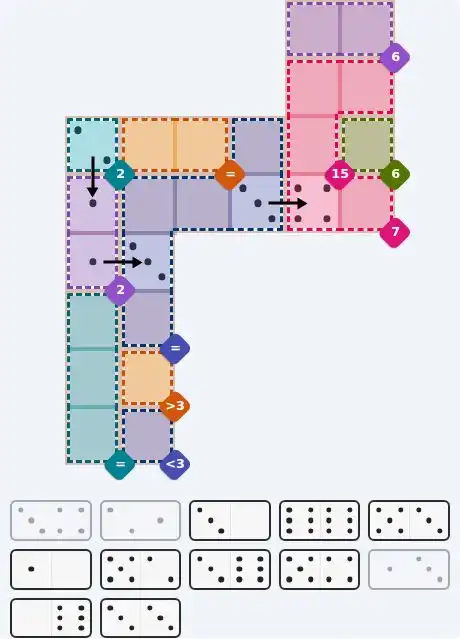 Pips hint for May 2, 2026 – hard level puzzle grid with critical first placements and strategy