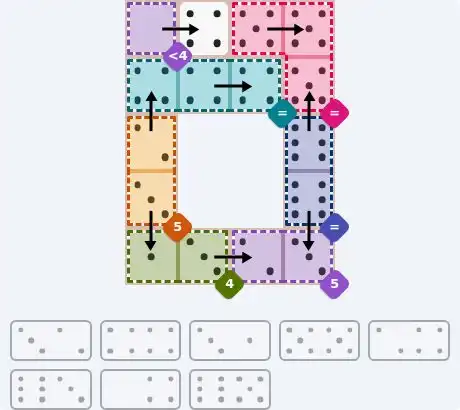 NYT Pips June 2, 2026 medium puzzle full solution grid with completed hints