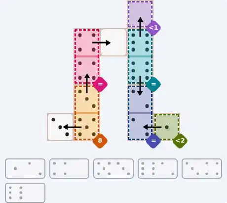 NYT Pips May 10, 2026 easy puzzle full solution grid with all hints completed