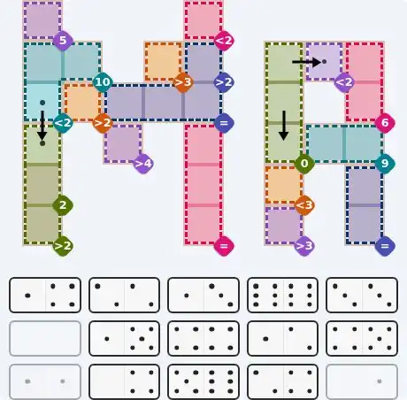 Pips hint for May 10, 2026 – hard level puzzle grid with critical first placements and strategy