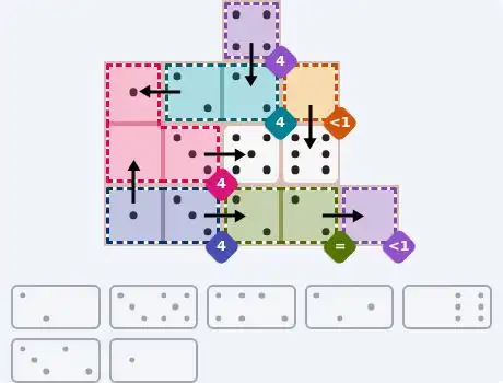 NYT Pips May 11, 2026 medium puzzle full solution grid with completed hints