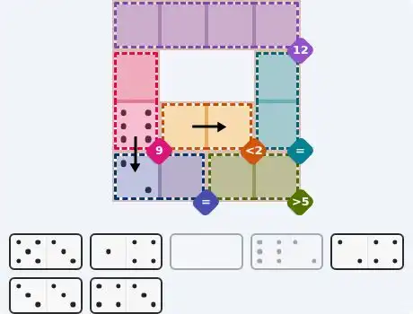Pips hint for May 12, 2026 – medium level puzzle grid highlighting important moves and hints