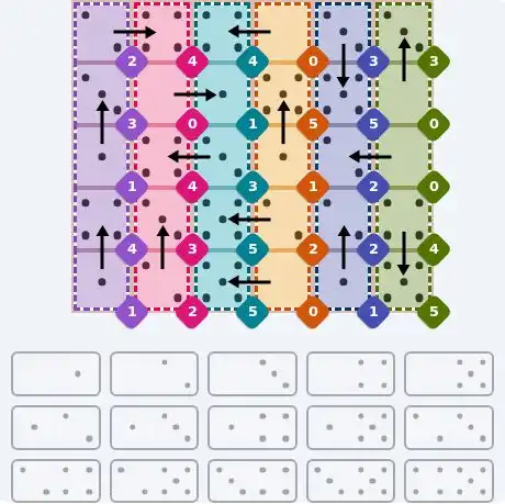 NYT Pips May 13, 2026 hard puzzle full solution grid showing final answer with hints
