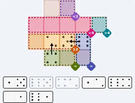 Pips hint for May 13, 2026 – medium level puzzle grid highlighting important moves and hints