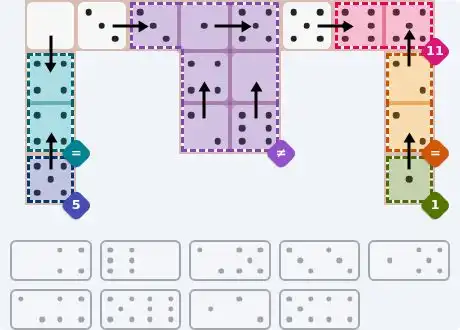 NYT Pips May 15, 2026 medium puzzle full solution grid with completed hints