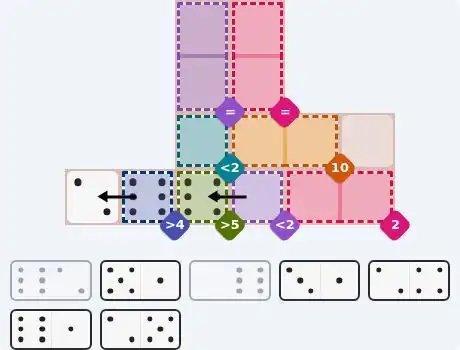 Pips hint for May 17, 2026 – medium level puzzle grid highlighting important moves and hints