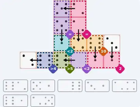 NYT Pips May 17, 2026 medium puzzle full solution grid with completed hints