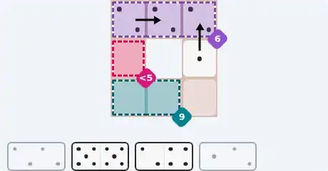 Pips hint for May 18, 2026 – easy level puzzle grid showing key first steps and strategy