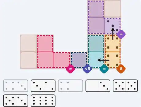 Pips hint for May 18, 2026 – medium level puzzle grid highlighting important moves and hints