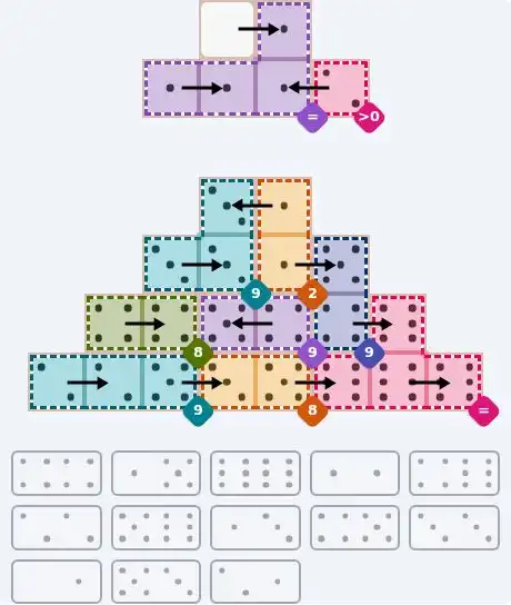 NYT Pips May 19, 2026 hard puzzle full solution grid showing final answer with hints