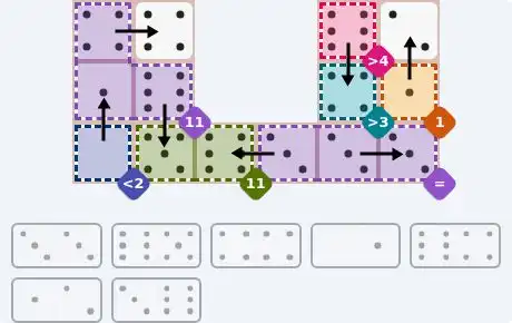 NYT Pips May 19, 2026 medium puzzle full solution grid with completed hints
