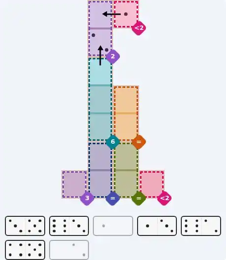 Pips hint for May 21, 2026 – medium level puzzle grid highlighting important moves and hints