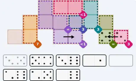 Pips hint for May 22, 2026 – medium level puzzle grid highlighting important moves and hints