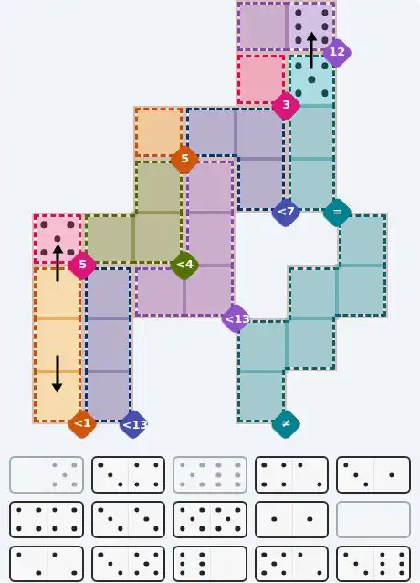Pips hint for May 23, 2026 – hard level puzzle grid with critical first placements and strategy