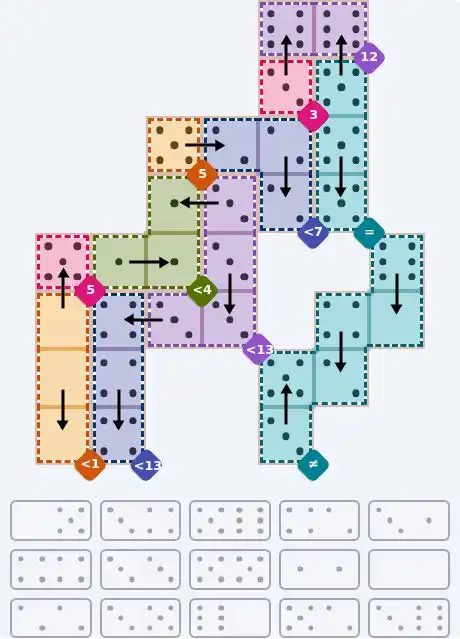 NYT Pips May 23, 2026 hard puzzle full solution grid showing final answer with hints