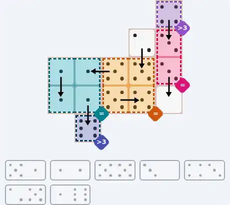 NYT Pips May 23, 2026 medium puzzle full solution grid with completed hints