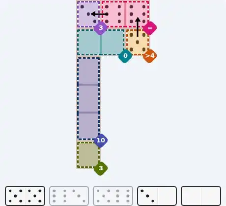 Pips hint for May 24, 2026 – easy level puzzle grid showing key first steps and strategy