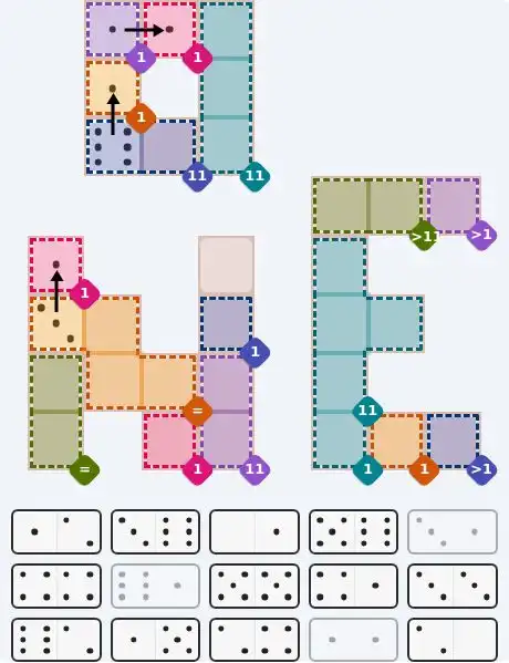 Pips hint for May 24, 2026 – hard level puzzle grid with critical first placements and strategy