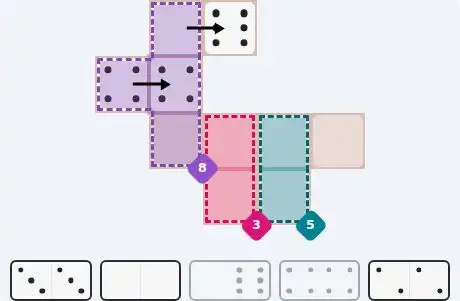 Pips hint for May 25, 2026 – easy level puzzle grid showing key first steps and strategy
