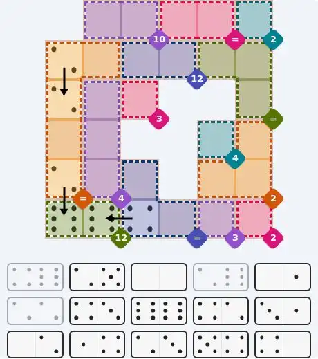 Pips hint for May 26, 2026 – hard level puzzle grid with critical first placements and strategy