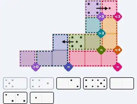 Pips hint for May 26, 2026 – medium level puzzle grid highlighting important moves and hints