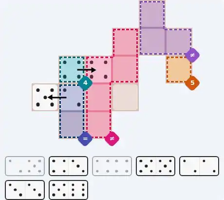 Pips hint for May 28, 2026 – medium level puzzle grid highlighting important moves and hints