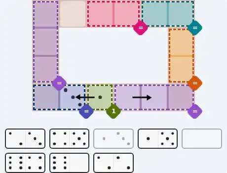 Pips hint for May 3, 2026 – medium level puzzle grid highlighting important moves and hints