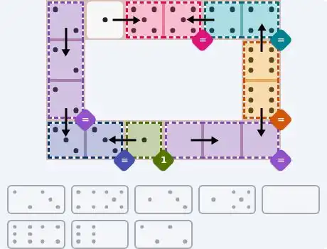NYT Pips May 3, 2026 medium puzzle full solution grid with completed hints