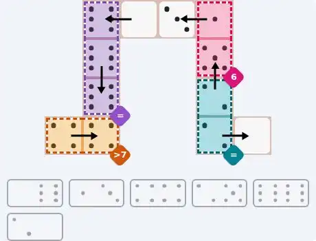 NYT Pips May 30, 2026 easy puzzle full solution grid with all hints completed