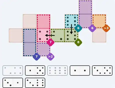 Pips hint for May 31, 2026 – medium level puzzle grid highlighting important moves and hints