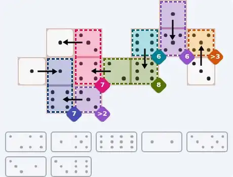 NYT Pips May 31, 2026 medium puzzle full solution grid with completed hints
