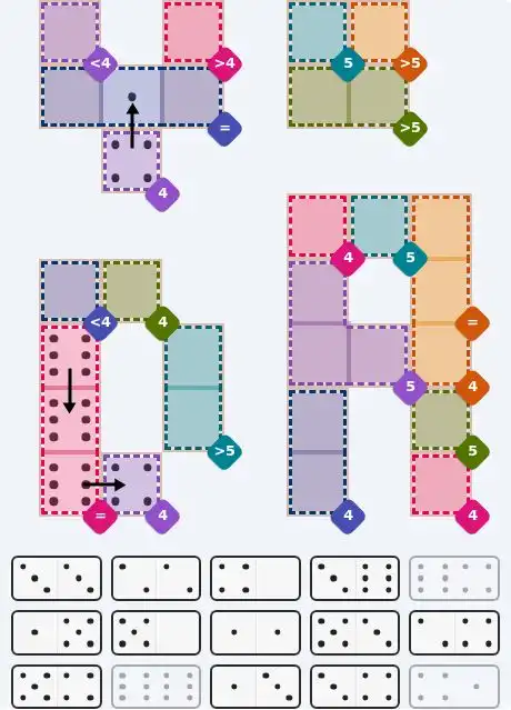 Pips hint for May 4, 2026 – hard level puzzle grid with critical first placements and strategy