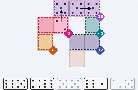 Pips hint for May 6, 2026 – easy level puzzle grid showing key first steps and strategy