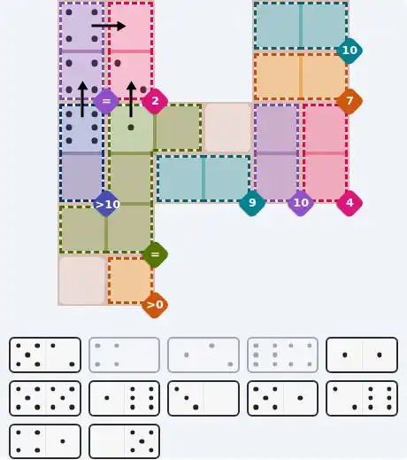 Pips hint for May 7, 2026 – hard level puzzle grid with critical first placements and strategy