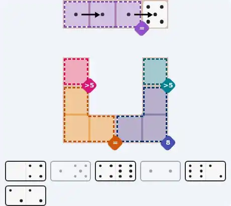 Pips hint for May 8, 2026 – easy level puzzle grid showing key first steps and strategy