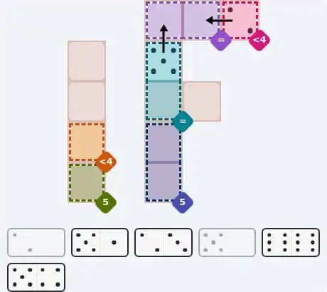 Pips hint for May 8, 2026 – medium level puzzle grid highlighting important moves and hints