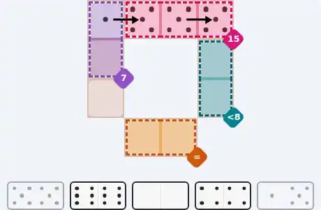 Pips hint for July 2, 2026 – easy level puzzle grid showing key first steps and strategy