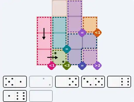 Pips hint for July 2, 2026 – medium level puzzle grid highlighting important moves and hints